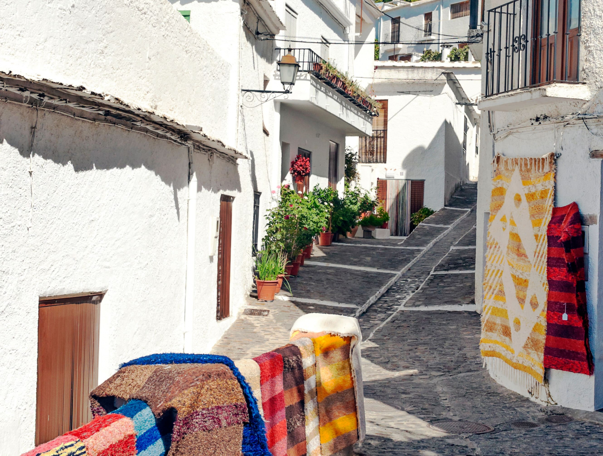 Rue a Pampaneira en Espagne