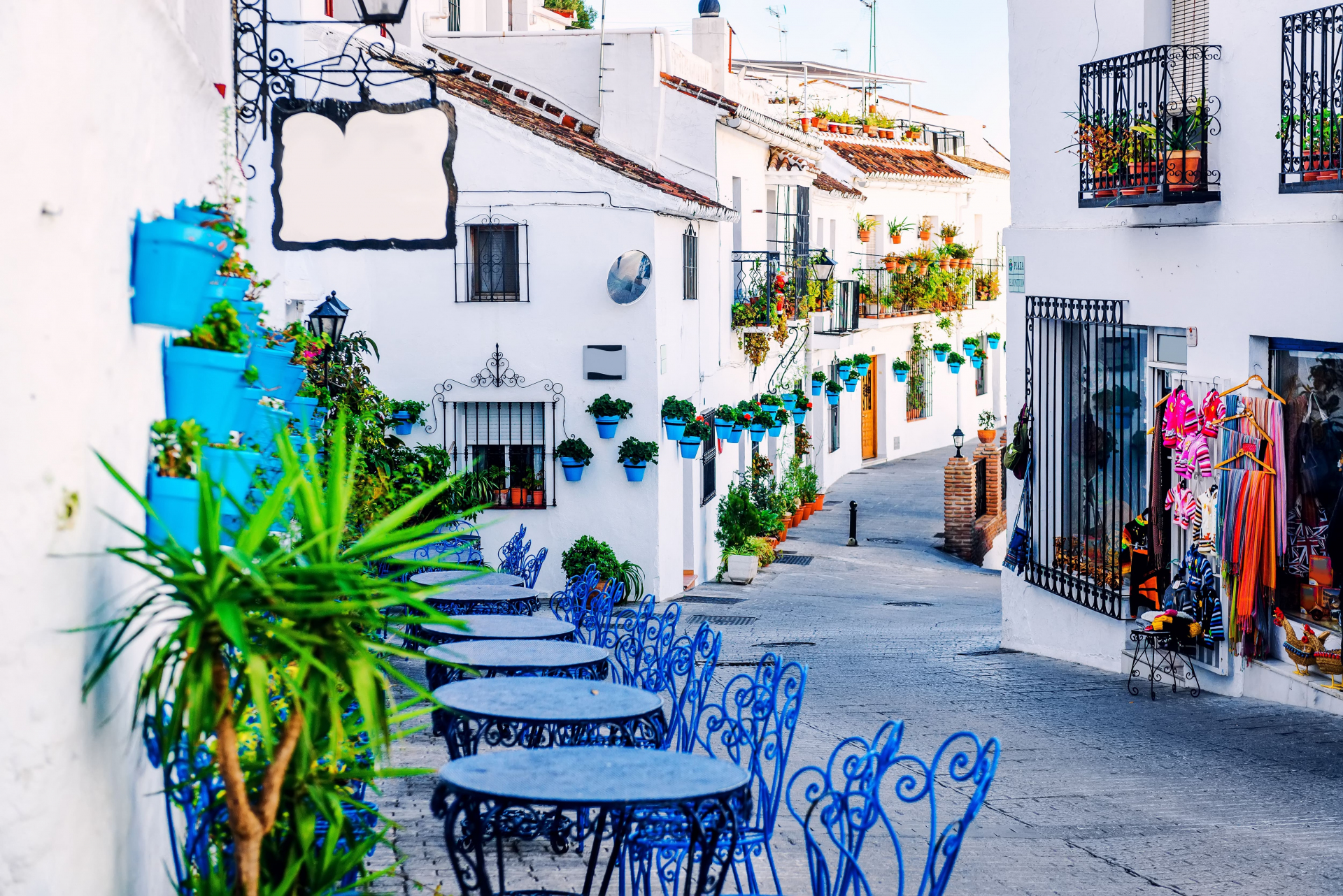 Ruelle à Mijas en Espagne